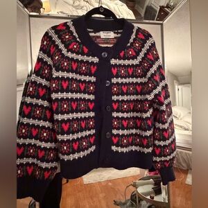 Old Navy Heart Cardigan Sweater sz small